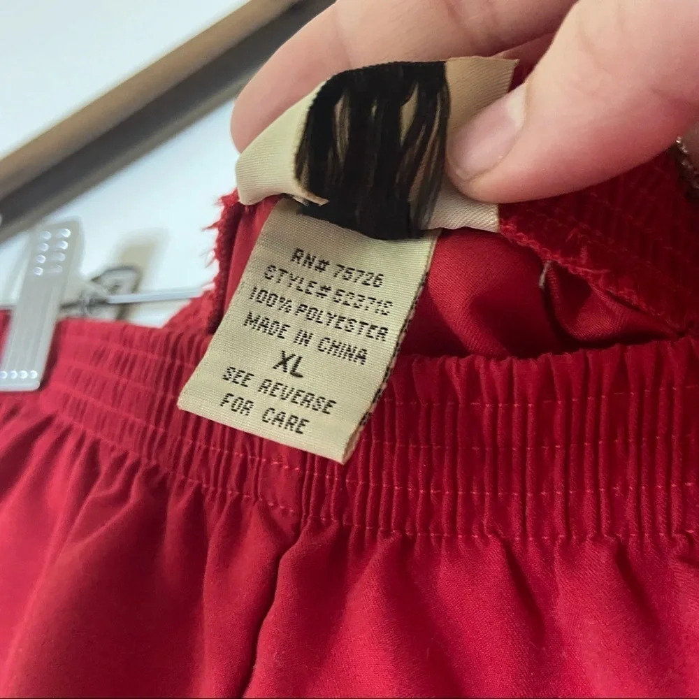 Vintage TEDDI Joggers Streetwear Gorpcore Pants Pull On Red Athletic 80’s XL - Picture 8 of 11